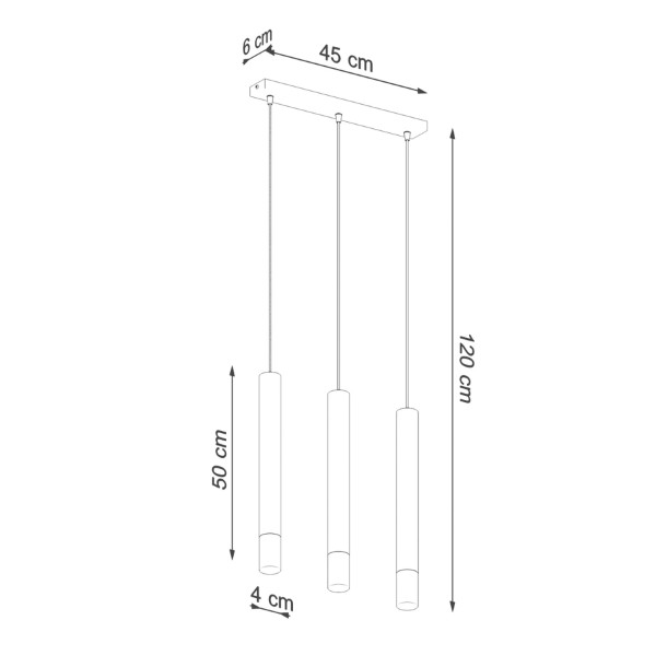 Lampe pendante Oraeys 3 noir