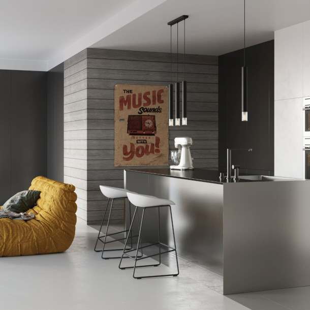 Lampe pendante Oraeys 3 noir