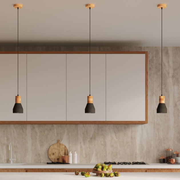 Lampe suspendue Calila noir