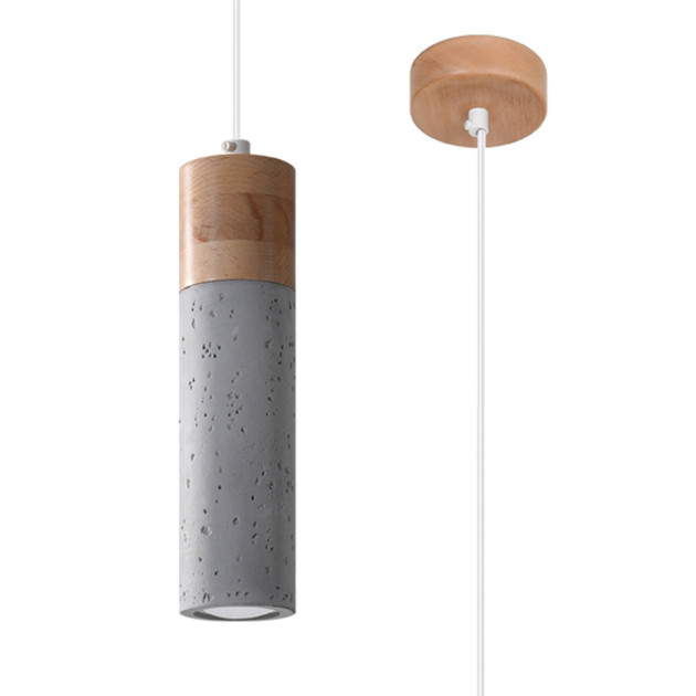Lampe suspendue Alaela 1 gris