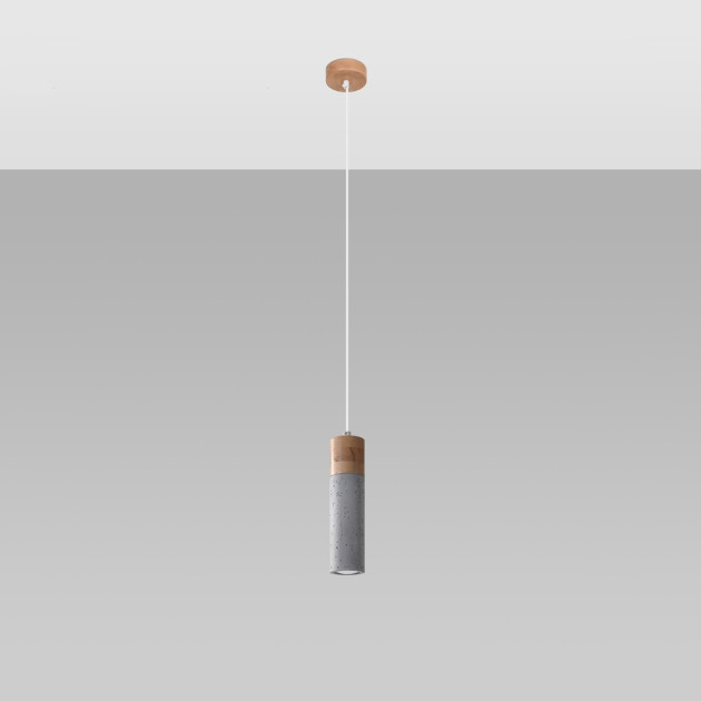 Lampe suspendue Alaela 1 gris