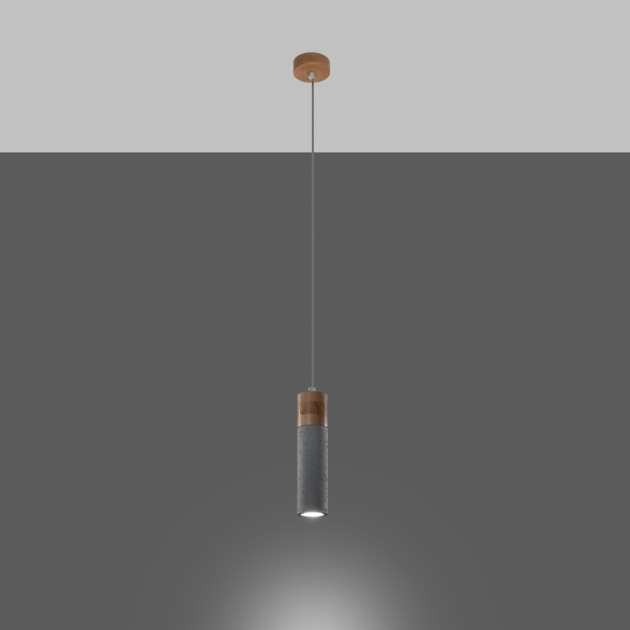 Lampe suspendue Alaela 1 gris