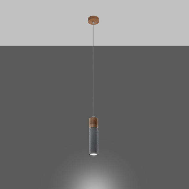 Lampe suspendue Alaela 1 gris