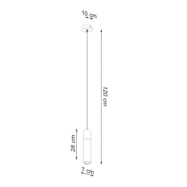 Lampe suspendue Alaela 1 gris