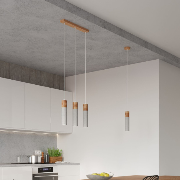 Lampe suspendue Alaela 1 gris