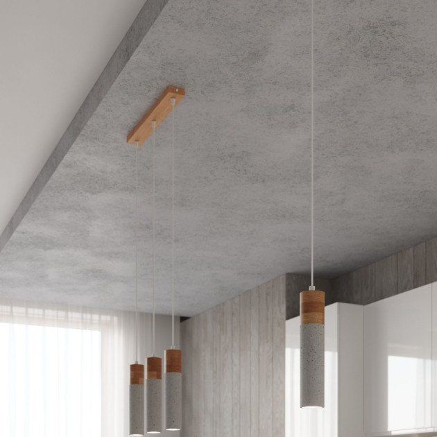 Lampe suspendue Alaela 1 gris