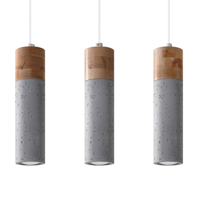 Lampe pendante Alaela 3 gris