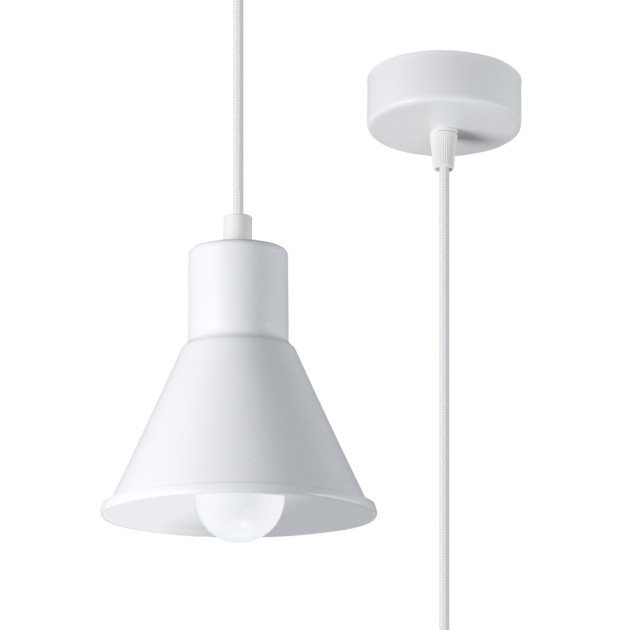 Lampe pendante Elyla 1 blanc [E27].