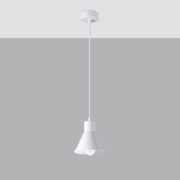 Lampe pendante Elyla 1 blanc [E27].