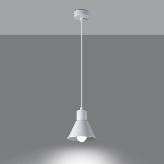 Lampe pendante Elyla 1 blanc [E27].