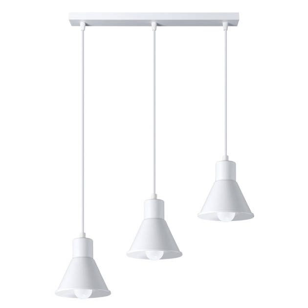 Lampe pendante Elyla 3 blanche [E27].