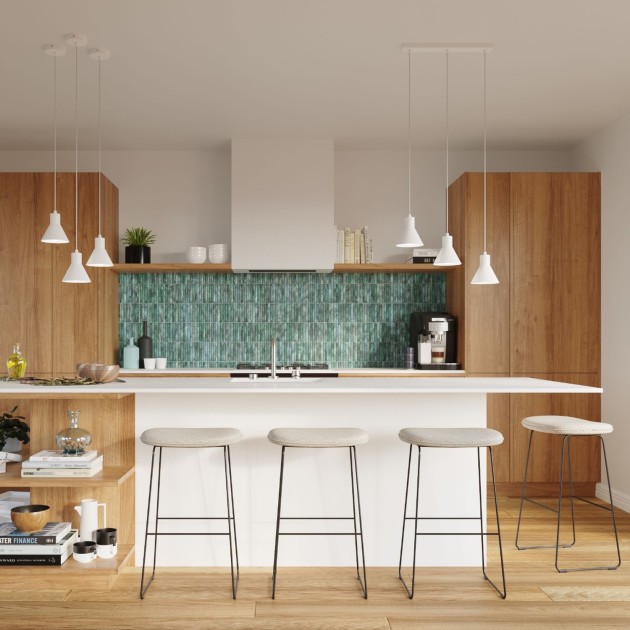Lampe pendante Elyla 3 blanche [E27].