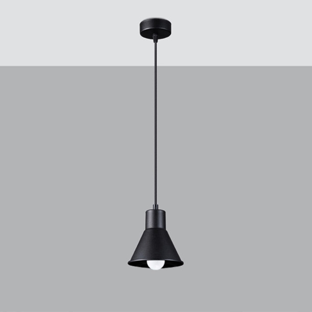 Lampe pendante Elyla 1 noir [E27].