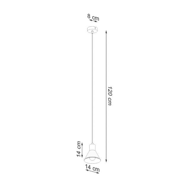 Lampe pendante Elyla 1 noir [E27].