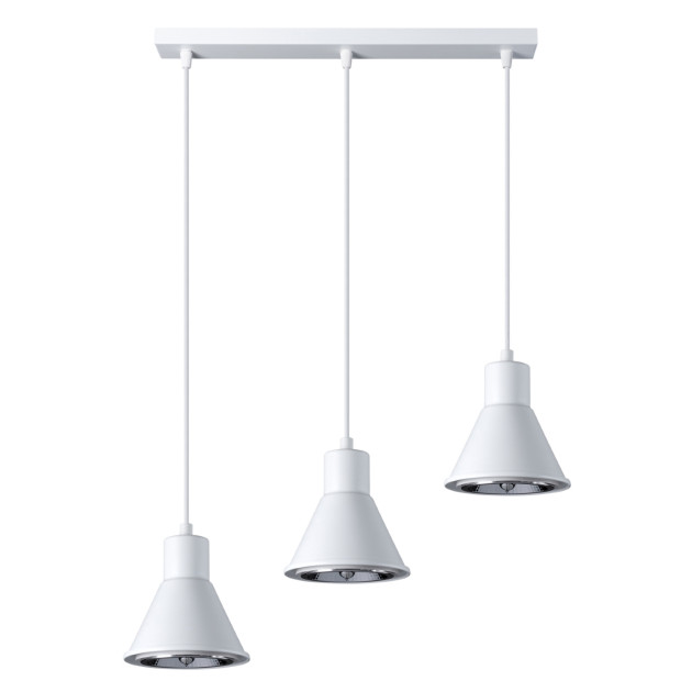 Lampe pendante Elyla 3 blanc [ES111]