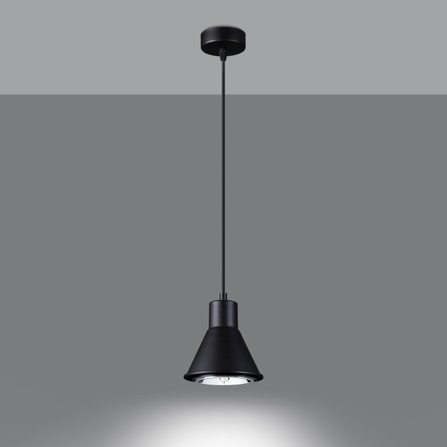 Lampe suspendue Elyla 1 noir [ES111]