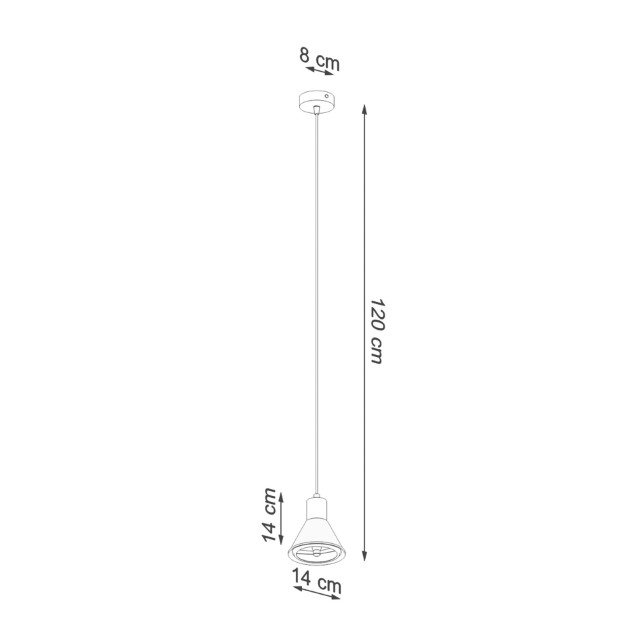 Lampe suspendue Elyla 1 noir [ES111]