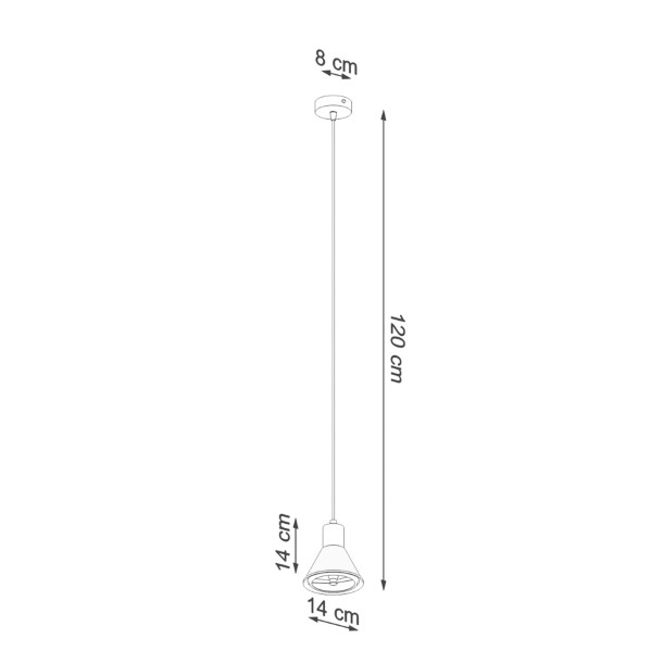 Lampe suspendue Elyla 1 noir [ES111]