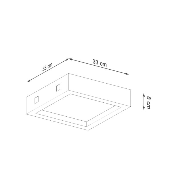 Plafonnier Lumela béton