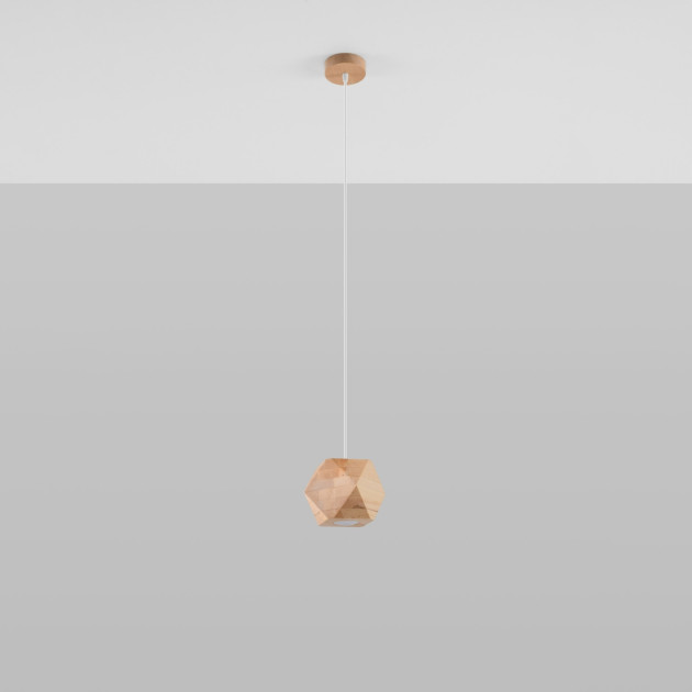 Lampe pendante Oryen bois naturel