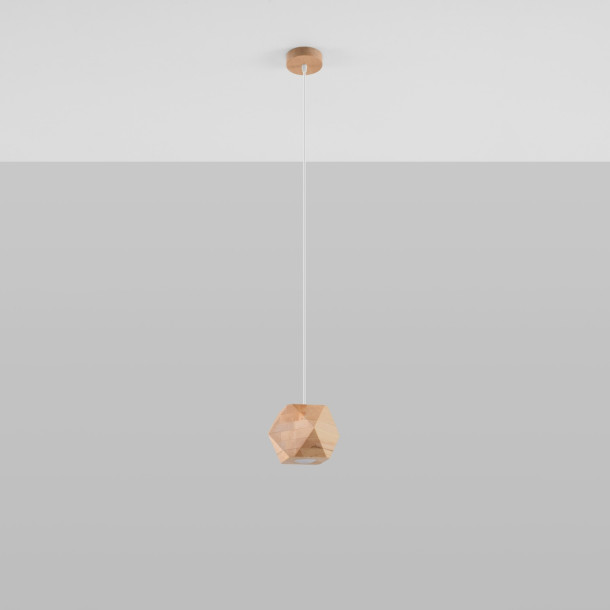 Lampe pendante Oryen bois naturel