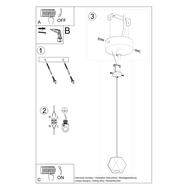 Lampe pendante Oryen bois naturel
