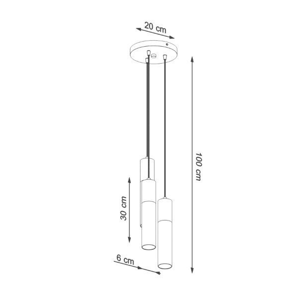 Lampe pendante Coraeor 3P blanc