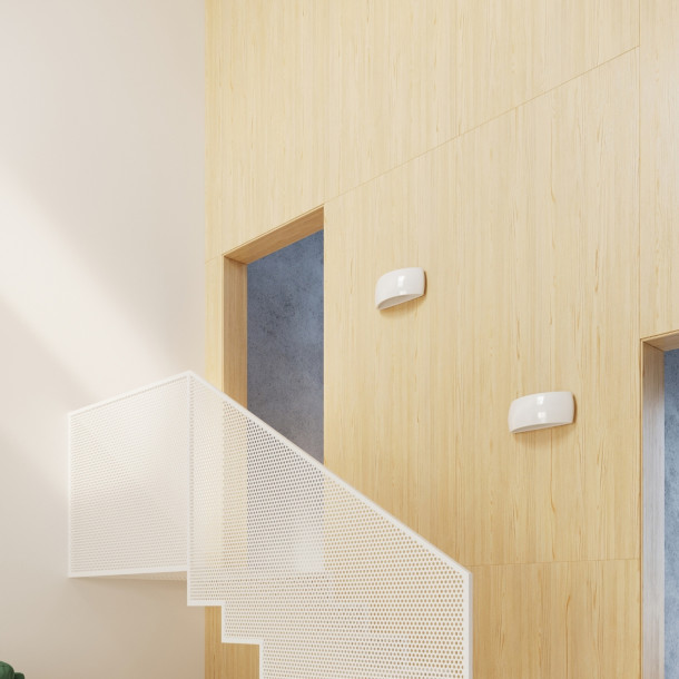 Applique vernie Velyor blanc brillant