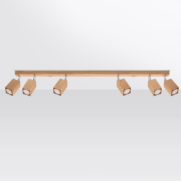 Plafonnier Luxeela 6 chêne