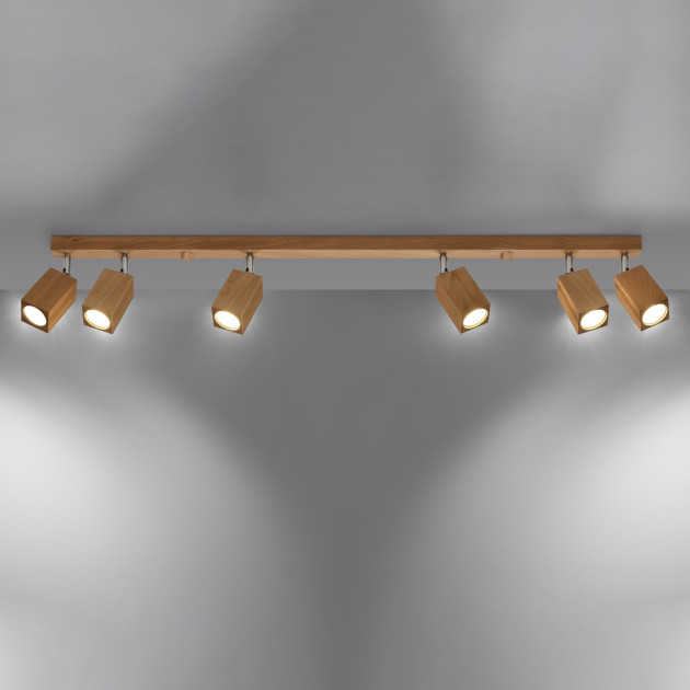 Plafonnier Luxeela 6 chêne