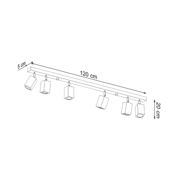 Plafonnier Luxeela 6 chêne