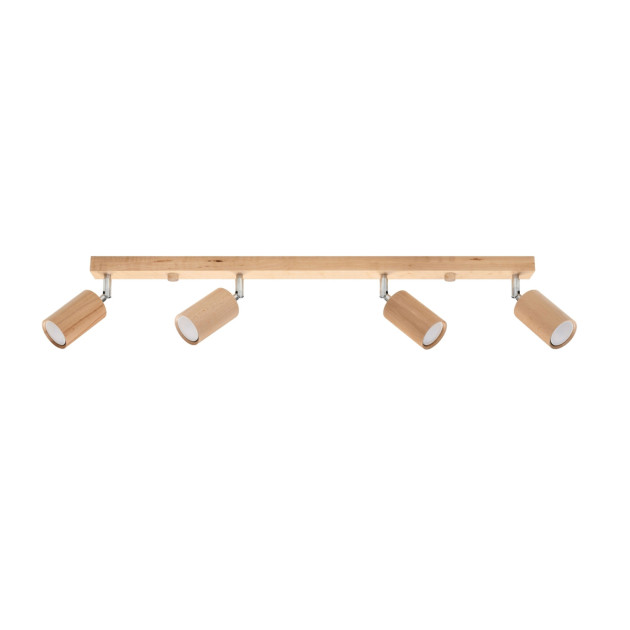 Plafonnier Elyor 4 en bois naturel