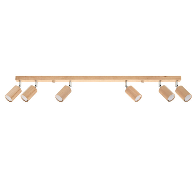 Plafonnier Elyor 6 en bois naturel