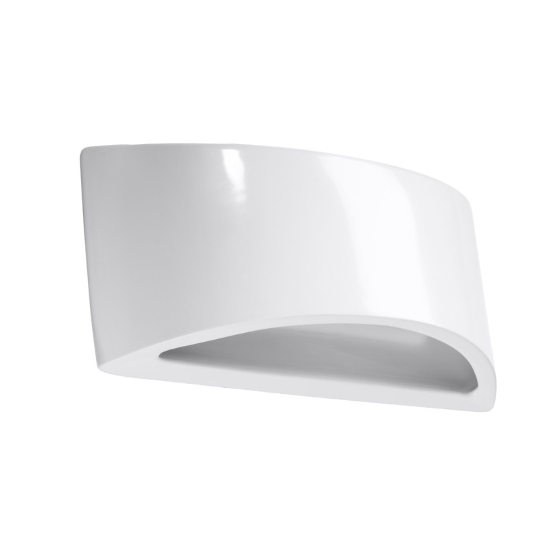Applique vernie Caliaea blanc brillant