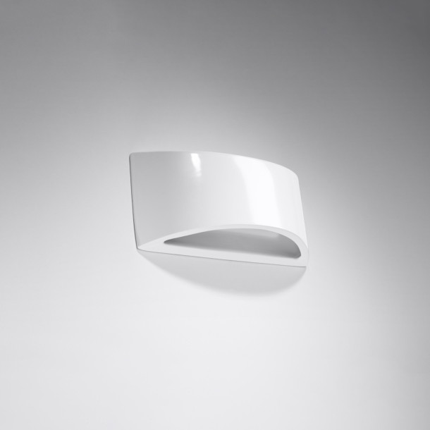 Applique vernie Caliaea blanc brillant