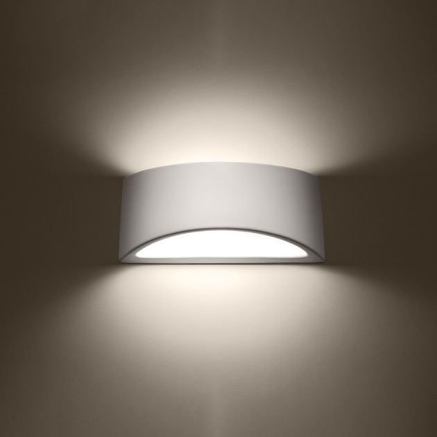 Applique vernie Caliaea blanc brillant