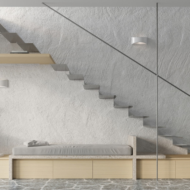 Applique vernie Caliaea blanc brillant