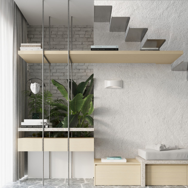 Applique vernie Caliaea blanc brillant