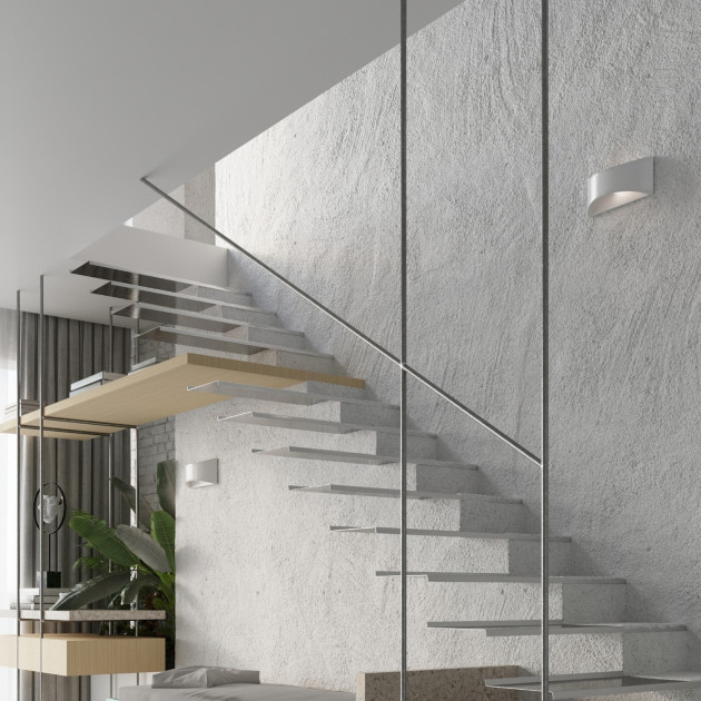 Applique vernie Caliaea blanc brillant