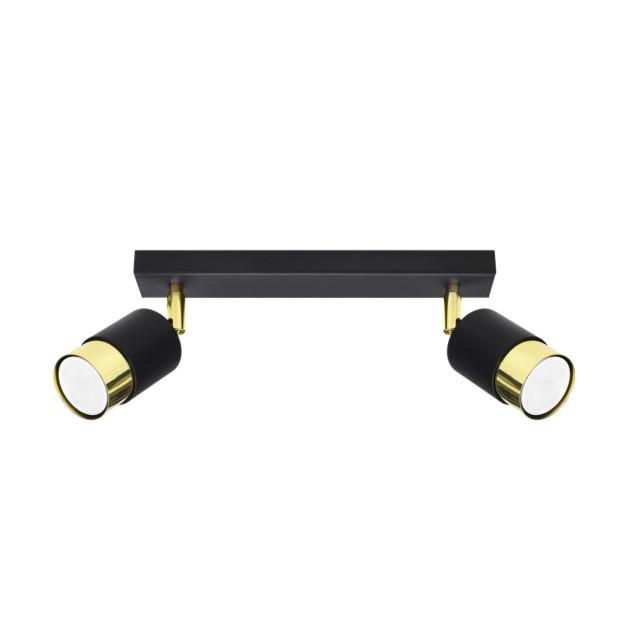 Plafonnier Elyaena 2 noir/doré