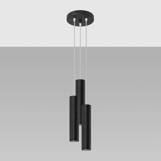 Lampe suspendue Noraaena 3P noir