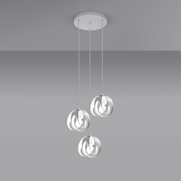 Lampe pendante Lineaaena 3P blanc