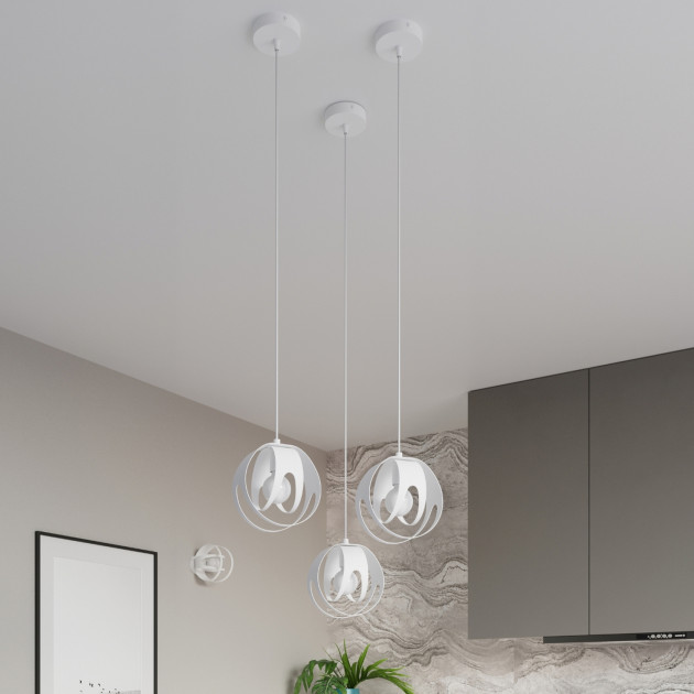 Lampe pendante Lineaaena 3P blanc