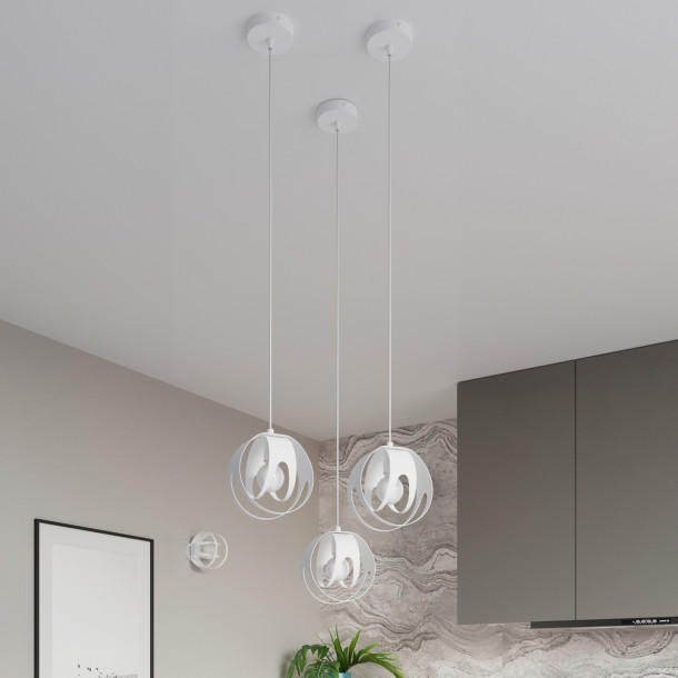 Lampe pendante Lineaaena 3P blanc