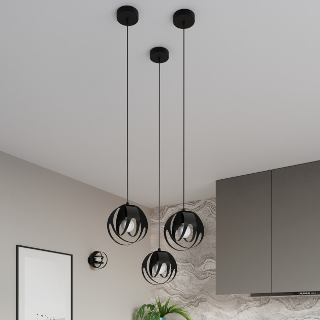 Plafonnier Lineaaena noir