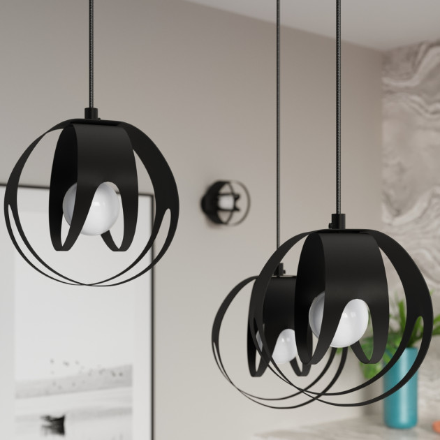 Plafonnier Lineaaena noir