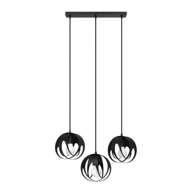 Lampe pendante Lineaaena 3L noir