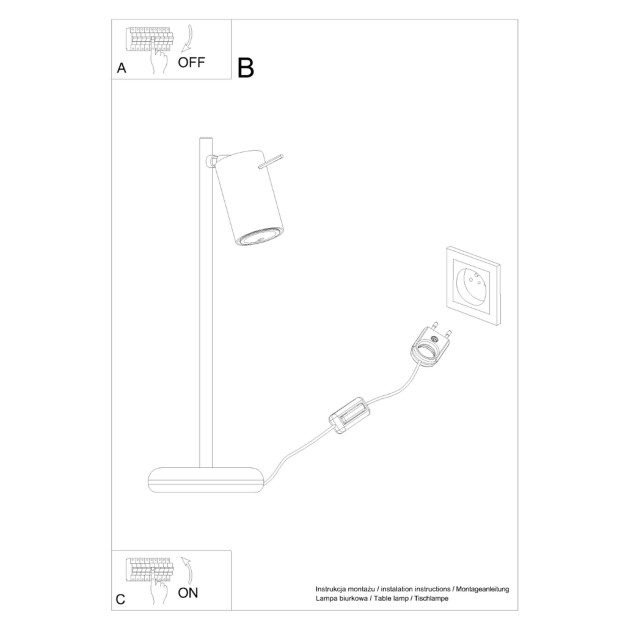 Lampe de table Veraaeen blanc
