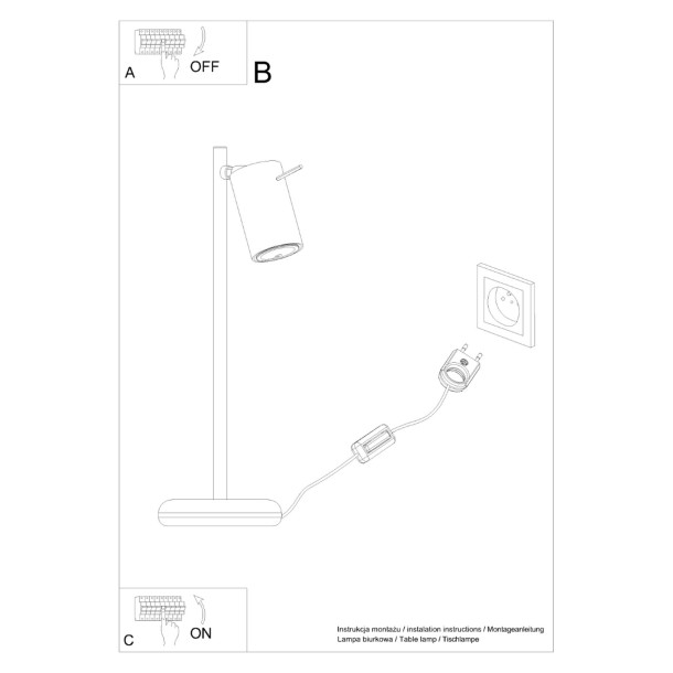 Lampe de table Veraaeen blanc
