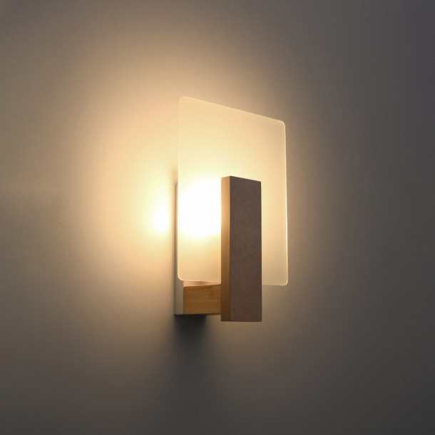 Applique Luxeior en bois naturel
